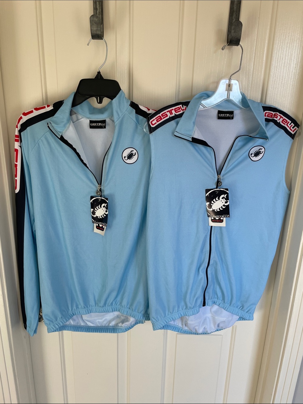 Castelli Men’s Light Blue Cycling Jersey - Half-Zip